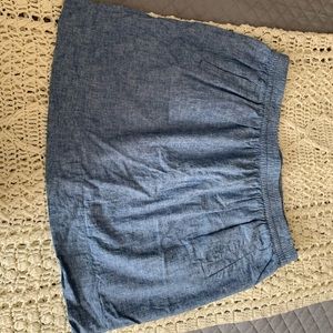 XL Ann Taylor Loft pull into chambray skirt